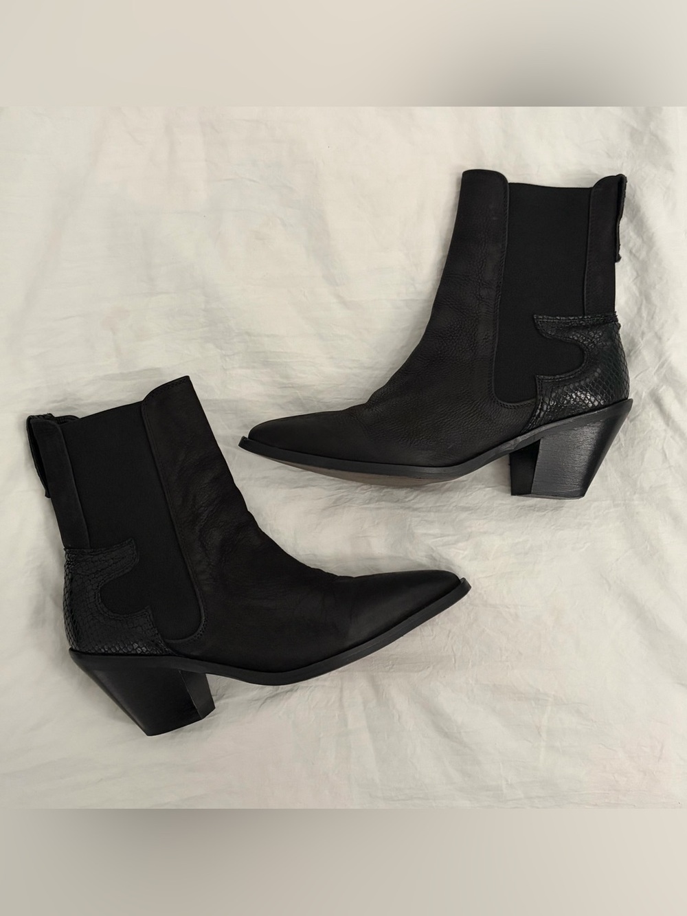 AllSaints Women’s Black Sara Ankle Boots Size 37/ US 7